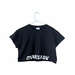 Gymshark Black Tee with White Logo